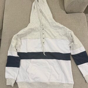 NWOT*** Unisex Gray and White Hoodie Sweater